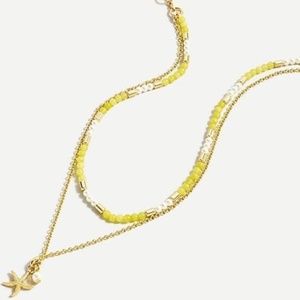 SOLD❤️ J. Crew Women’s Sea breeze yellow beaded layered necklace